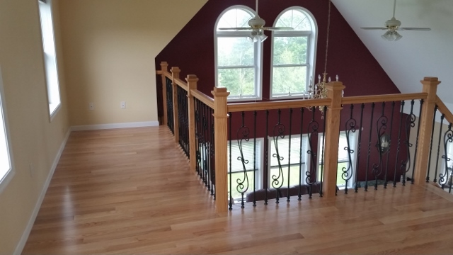 New rails & hardwood floor